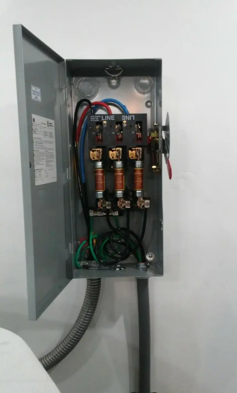 Three-phase disconnect switch installed for Electrical Wiring & Rewiring in Big Lake